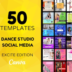 Everything You Need For Dance Studio Social Media E Canva Social Media Post for Dance, Ballet, Dance Studio, Dance Teachers, Studio Owners.