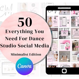 Everything You Need For Dance Studio Social Media - Canva Social Media Post for Dance, Ballet, Dance Studio, Dance Teachers, Studio Owners M