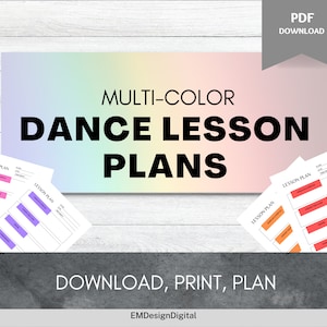 DANCE TEACHER Lesson Plans -  Multi-color for Dance Studio, Dance Teachers, Studio Owners, Ballet, Jazz, Tap, Ballroom