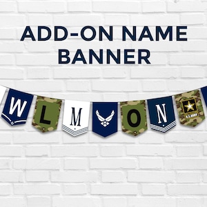 Add-On Name Banner, Name Banner, Add a Name, Us Army Name Banner, Navy Name Banner, Air Force Name Banner, Army Name Banner, Soldier Name