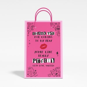 Mean Girls Geschenktüten, Mean Girls Geschenktütenetikett, Mean Girls Geschenktüte, Geschenktütenetikett, Mean Girls Gastgeschenke, Gastgeschenke, Geschenktütenetikett