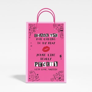 Mean Girls Favor Bags, Mean Girls Favor Bag Label, Mean Girls Gift Bag, Gift Bag Label, Mean Girls Favors, Favors Guests, Favor Bag Label