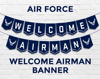 Air Force Banner, Welcome Home Banner, Airman Welcome Banner, Inzet, Militaire Training, Militaire Promotie