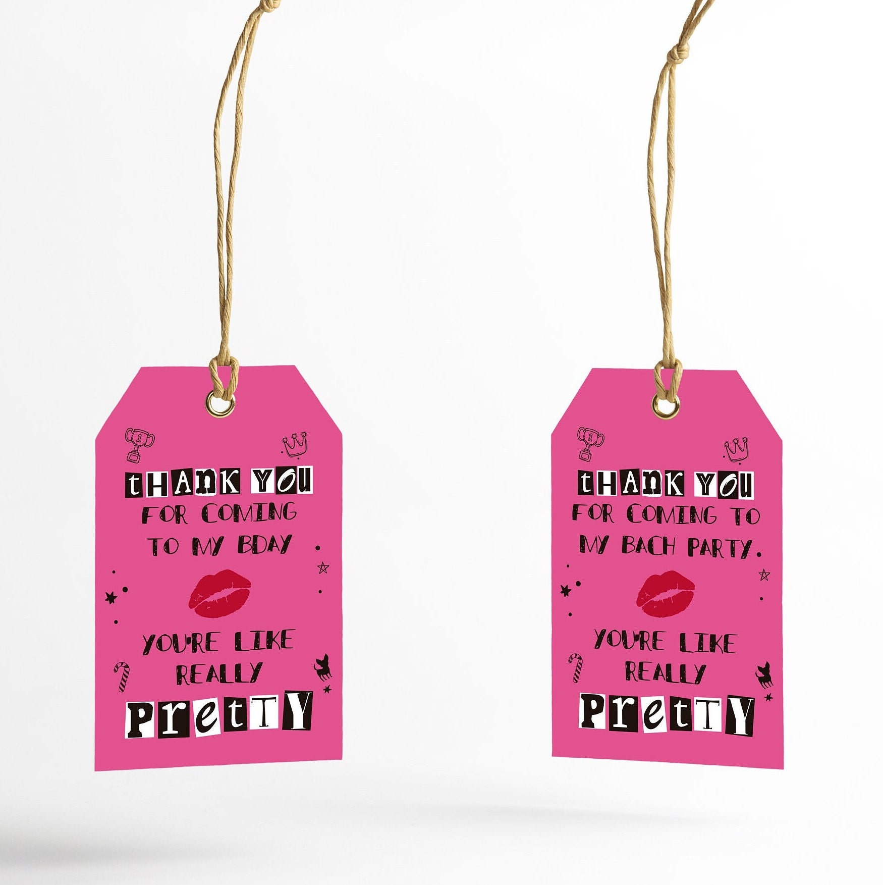 Mean Girls Party Thank You Tags Mean Girls Party Favour Tags Mean Girls  Theme Decor 2.5 X 3.5 Digital Download -  Finland