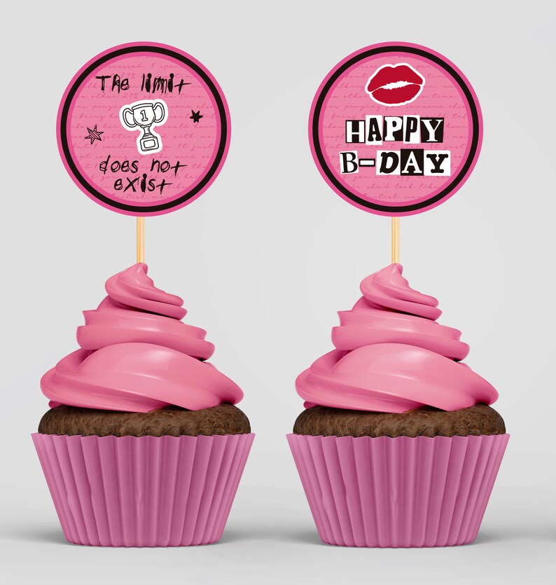 Mean Girls Cupcake Toppers Mean Girls Party Decoration Mean Etsy