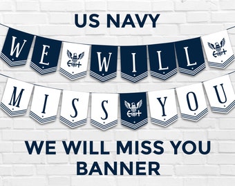 We Will Miss You Banner - Etsy