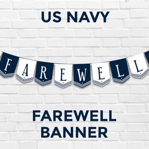 Farewell Banner, US Navy, US Navy Farewell Banner, Naval Banner, USN, Military Banner, Deployment, Farewell Party, Training, Printable