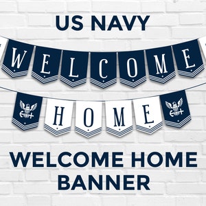 Welcome Home Navy Banner, Welcome Home Banner, Military Banner, US Navy, USA, Homecoming Party, US Navy Welcome Banner, Navy Decor, Naval