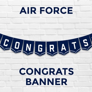 Congratulations Banner, USAF, Air Force Banner, US Air Force, Military Banner, Deployment, Farewell Party, Congrats Banner, Instant Download