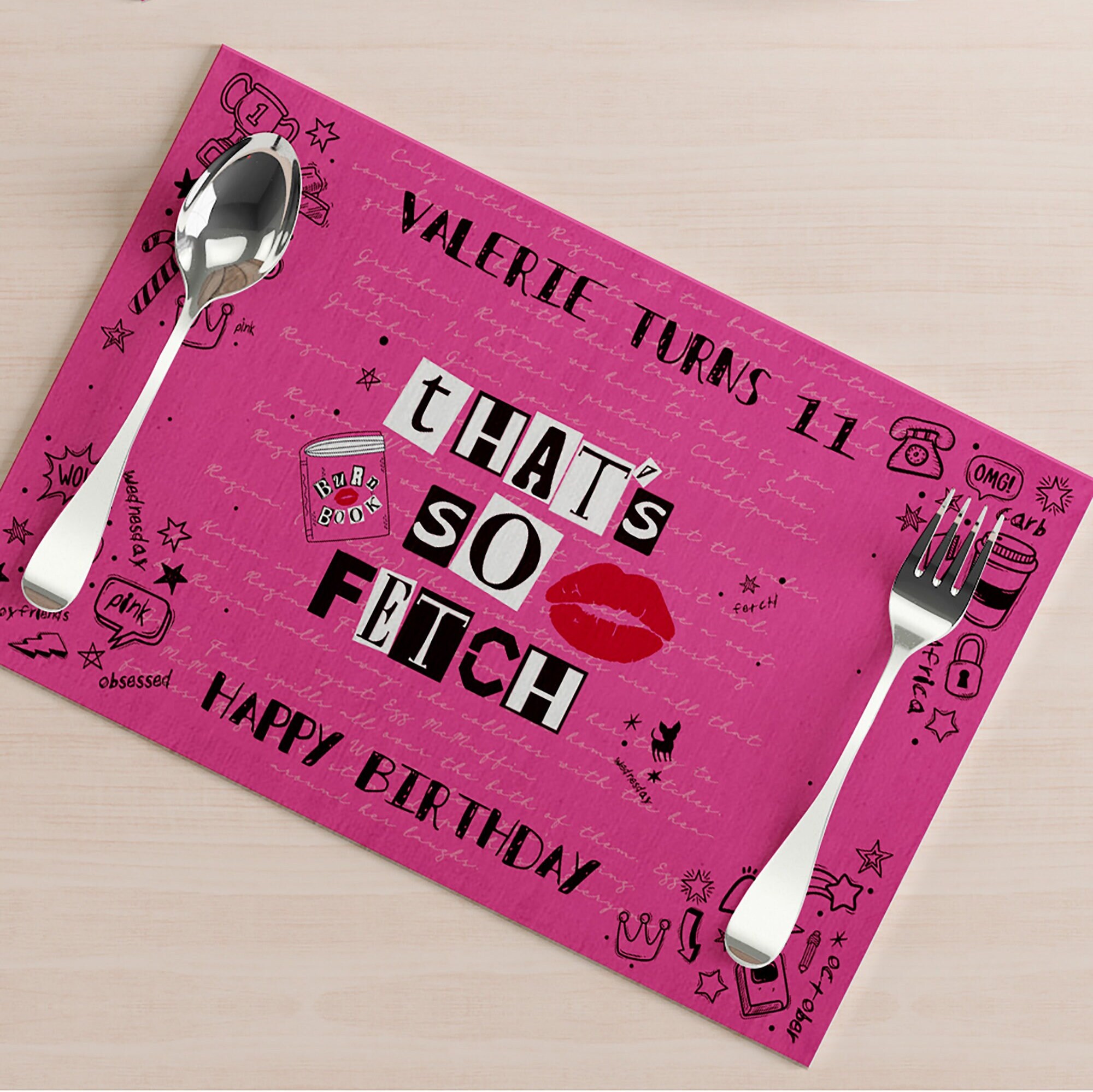 Mean Girls Mean Girls Decor Party Mean Girls Placemat Etsy