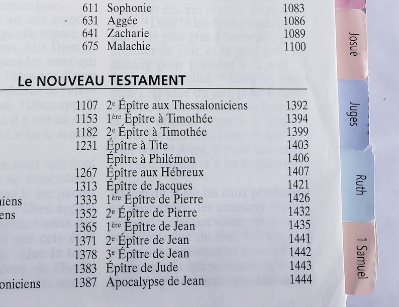 Onglets Pour Bible - 5 Feuilles Laminées Avec Autocollants - Organisation Lecture étude - Pour Débutants Et Adultes - 3