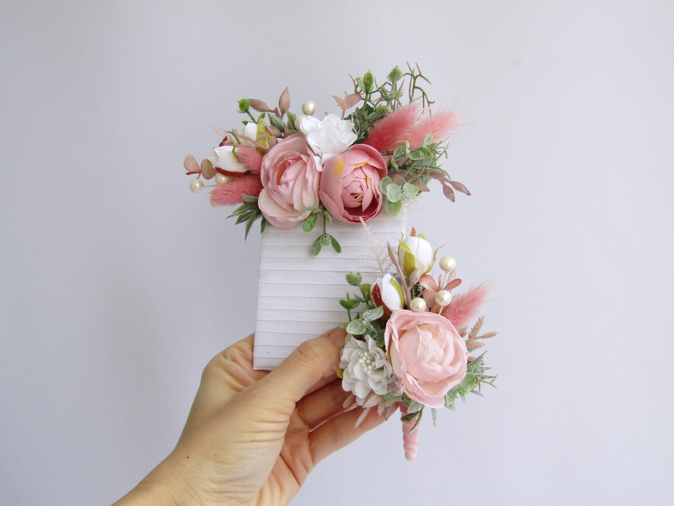 Fazzoletti Tasche Donna 100% Poliestere, Rosa Altrosa, 30x30cm