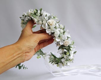 Syhood Summer Party Favor, 50 Pcs LED Flower Crowns Headbands, Light up Flower Crowns for Women, Glow in The Dark Headband for Wedding Birthday Mardi Gras Cosplay Princess Party Favors(Rose