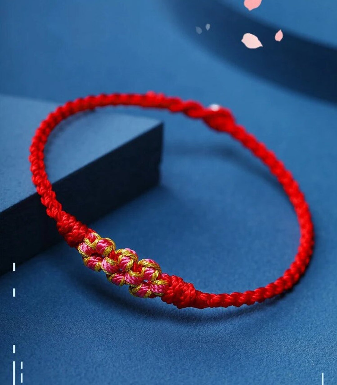 Red String Bracelets for Women Girls Peach Blossom Knot Flower Etsy