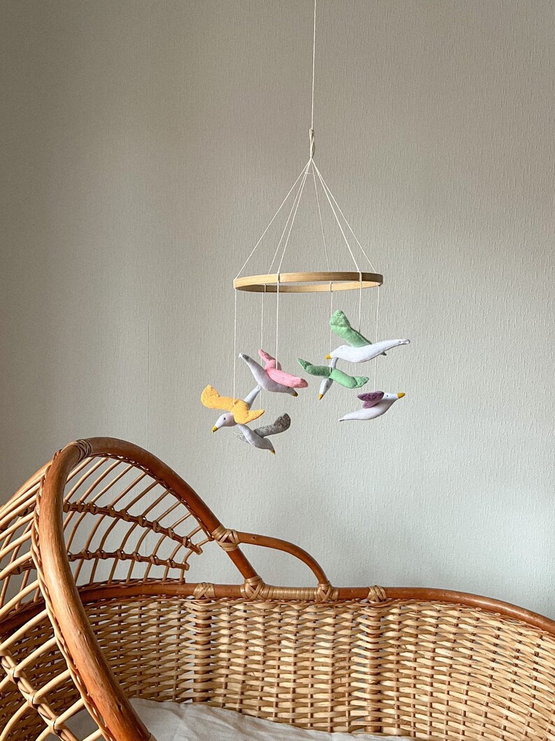 Bird Baby mobile, nursery mobile neutral, crib mobile image 5