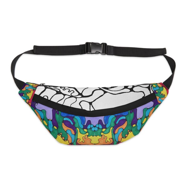 Trippy Fanny Pack, groot Fanny Pack, Art heuptas, herenfestival heuptas