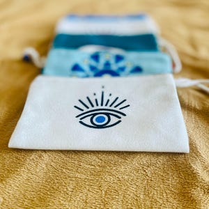 Evil Eye Purse, Evil Eye Turkish Bag, Small Boho Bag, Evil Eye Pouch, Witchy Purse with Evil Eye Print, Handcrafted in Turkey
