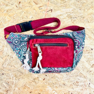 Colorful Fanny Pack, Boho Fanny Pack, Flower Design Festival Bumbag, Banana Hippie Hip Bag, adjustable designer fanny pack