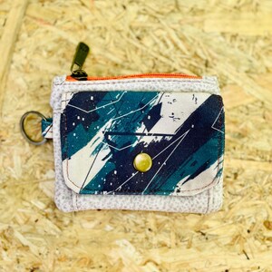 Cartera de tela suave, Cartera colorida, bolso pequeño de mujer, tarjetero de tela, cartera vegana hecha a mano, cartera de verano para festivales/campamentos
