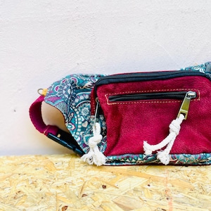 Colorful Fanny Pack, Boho Fanny Pack, Flower Design Festival Bumbag, Banana Hippie Hip Bag, adjustable designer fanny pack