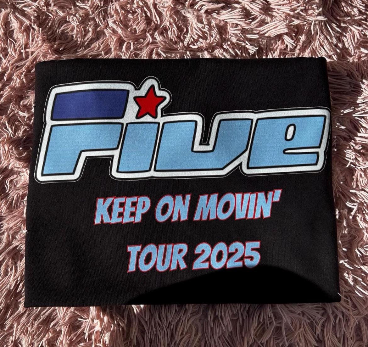 Wiedersehen Tour Merchandise Fünf T-Shirt Keep On Movin Tour Konzert 2025 Erwachsene & Kinder Ride 5 Ps5