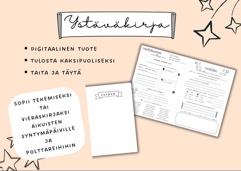 Yst v kirja Aikuisille Tulostettava PDF Unohtumaton Lahja Yst v lle yst-v-kirja-aikuisille-tulostettava-pdf-unohtumaton-lahja-yst-v-lle