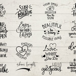 Psychische Gesundheit PNG SVG-Bundle, positive Zitate, Sublimationsdesigns, Cricut Vinyl-Schneiddateien, Aufbügeln von Schnittvorlagen