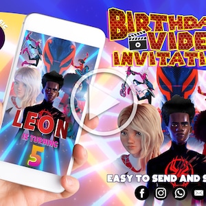 Spiderman Video Invitation, Spiderman Invitation, Spiderman Birthday Video Invitation, Electronic Invitation, Digital Invitation,
