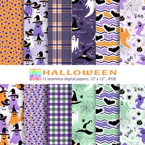 HALLOWEEN, Papeles Digitales,Papeles scrapbook cuadrados, Fondos Digitales, decoupage, invitaciones a fiestas, hechos a mano, fondo digital