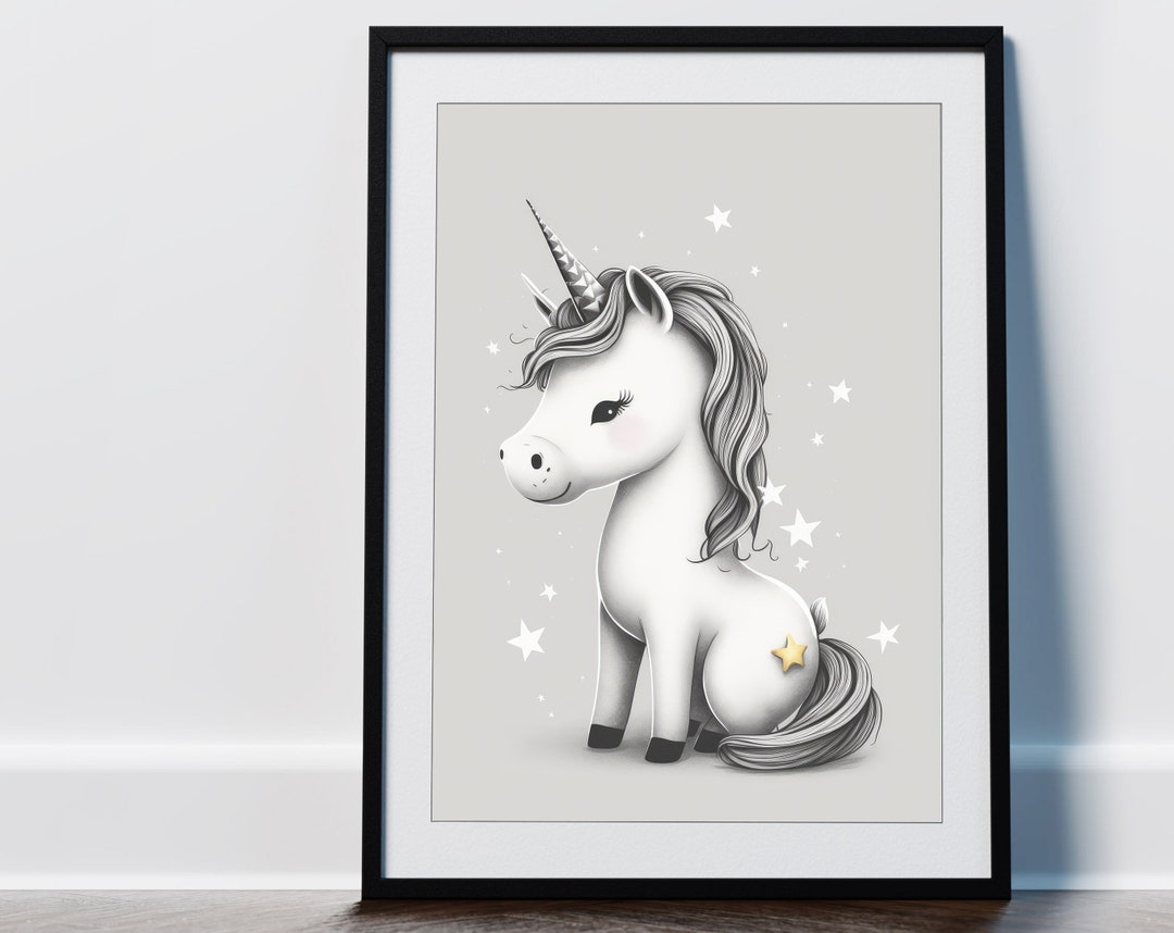 Baby Unicorn Art Print. Printable Digital File Instant - Etsy