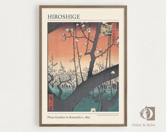 Utagawa Hiroshige - Plum Garden in Kameido | Japanese Art Print | Asian Ukiyo-e | Vintage Wall Hanging | Home Decor | Printable Download