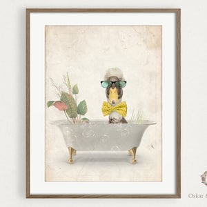 Crazy Duck in a Bath Tub Wall Art Print, Home Decor, Vintage Bathroom, Kids Nursery, Boys Girls Bedroom, Neutral Tone, Printable Download