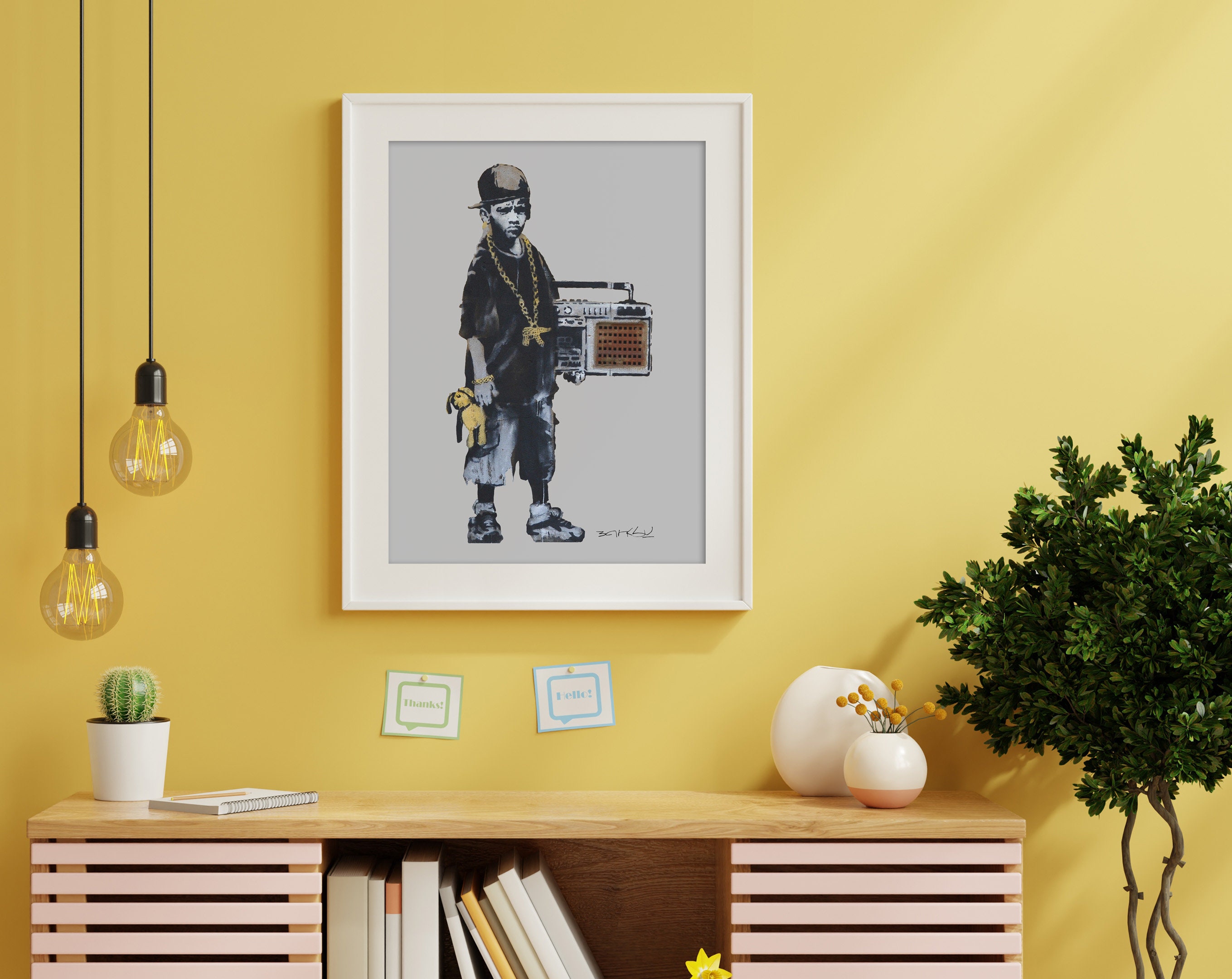Banksy Bboy Graffiti Wall Art Print Banksy Wall Art Decor Etsy