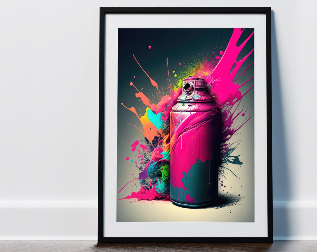 Spray Can Wall Art Hypebeast Poster Print Banksy Art Etsy