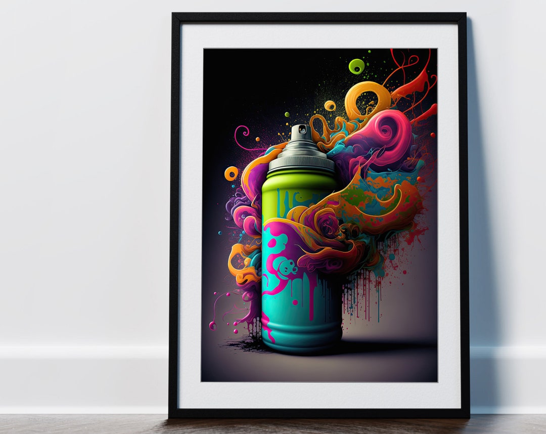 Hypebeast Poster Print Wall Art Spray Can Wall Art Banksy Etsy