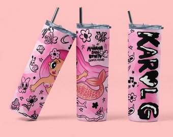 Mañana Sera Bonito Tumbler Karol G Wrap Tumbler Manana Sera Bonito Skinny Tumbler Funny KaroL G Gift Red Hair Manana Bichota Season