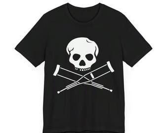 MTV Jackass Skull and Crutches Logo T-shirt Unisex T-shirt Jersey