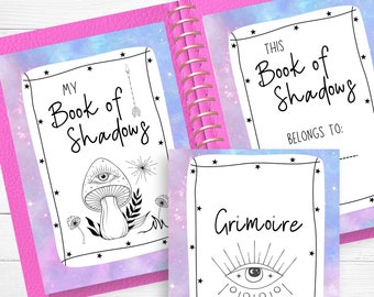 Grimoire Starter Kit 100 pages | Aesthetic 'Basic Witch' Printable Book of Shadows | Moon Phase | Simple Correspondences | Mystic witch book