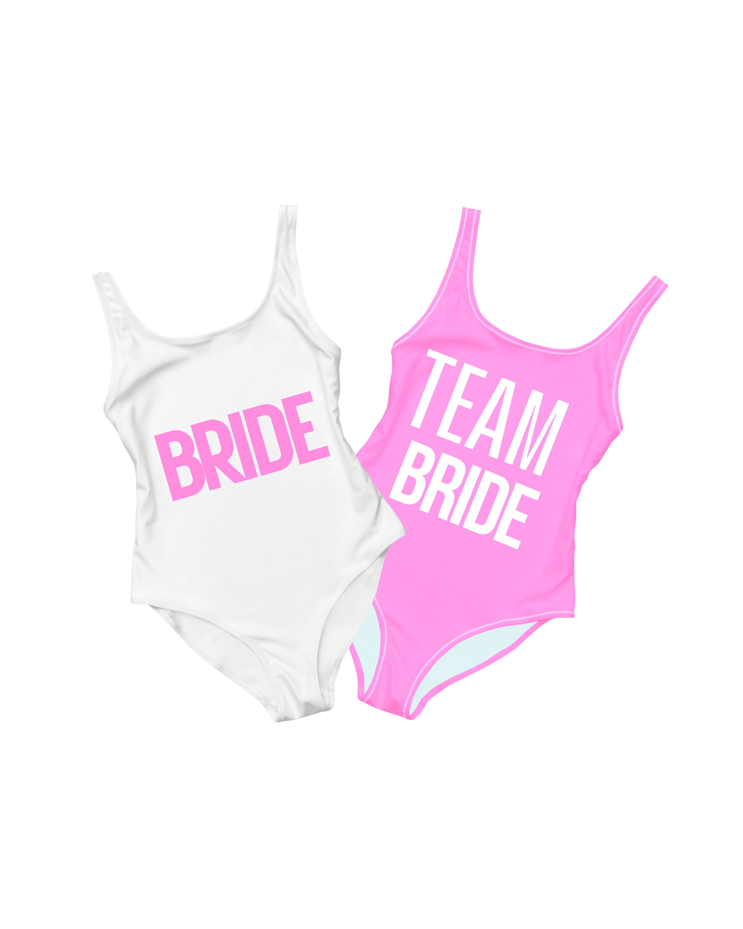 pink bridesmaid swimsuit
