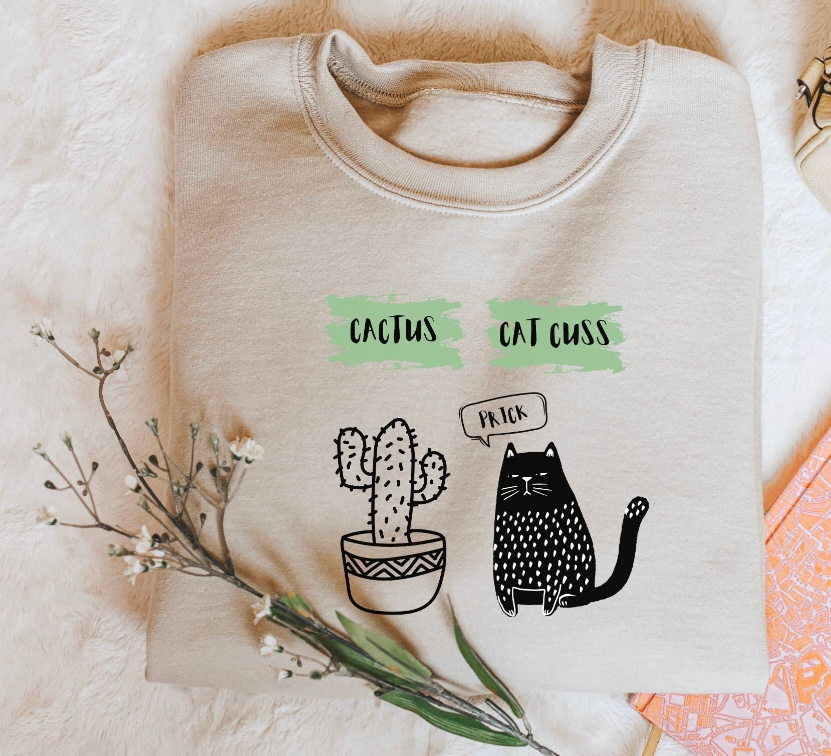 Funny Cat Sweatshirt - Etsy UK