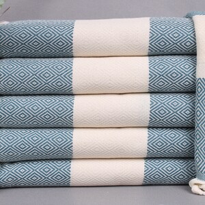 Monogrammed Beach Towel, Wedding Favors for Guests, Petrol Blue Towel, Diamond Towel, 40x71 Inches Personalized Bridesmaid Beach Towel,