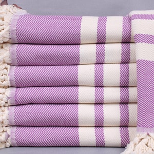 Large Towel, Wedding Gift Blankets, Purple Chevron Throw, 79x95 Inches Bed Cover, Warm Bedcover, Decorative Bedcover, Yoga Bedcover,