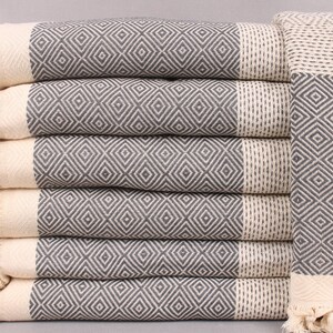 Bankkleed, Turkse plaid, antraciet deken, diamanten deken, 79 x 103 inch boho sprei, kalkoen plaid, warme deken,