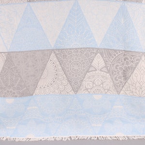 Bachelorette Towel, Personalized Gift for him, Gray-Blue Towel, Floral Towel, Geometric Towel, 40x71 Inches Wedding Gift for Bride,