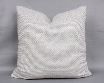 Personalized Pillow, Home Decor Cushion, Organic Pillow, Turkish Towel Pillow, Light Gray Pillow, Custom Size Pillow Cover, Diamond Cushion