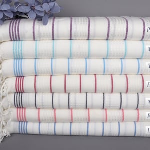 40&quot;x71&quot; Cotton Towel, Wedding Day Gift For Bride, Hammam towel, Gifts For Him, Striped Towel, Beach Towel Bulk, Valentines Day Gift,