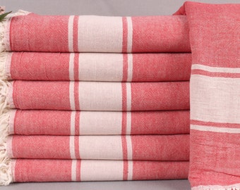 Large Towel, Home Decor Blanket, Red Blanket, Striped Blanket, 60x71 Inches Designer Bedspread, Bulk Order Throw, Decorative Throw,