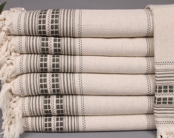 Tagesdecke, Türkische Tagesdecke, Khaki Grüner Überwurf, 240x240 cm Leinendecke, Baumwolldecke, Picknickdecke, Designerdecke,