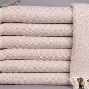 Cotton Dish Towel, Hair Towel, Light Beige Diamond Towel, 18x36 Inches Gift For Him, Decorative Towel, Turkey Hand Towel,