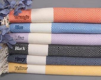 Diamond Towel, 40"x79" Cotton Towel, Bachelorette Party Favors, Bachelorette Party Gift, Absorbent towel, Best Friend Gift Ideas,